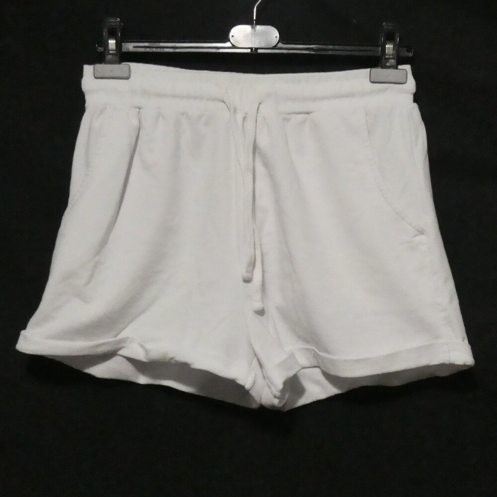 AMBIANCE | large | White Sweatshorts - Sweatshorts | Rolled Bottom Hem
